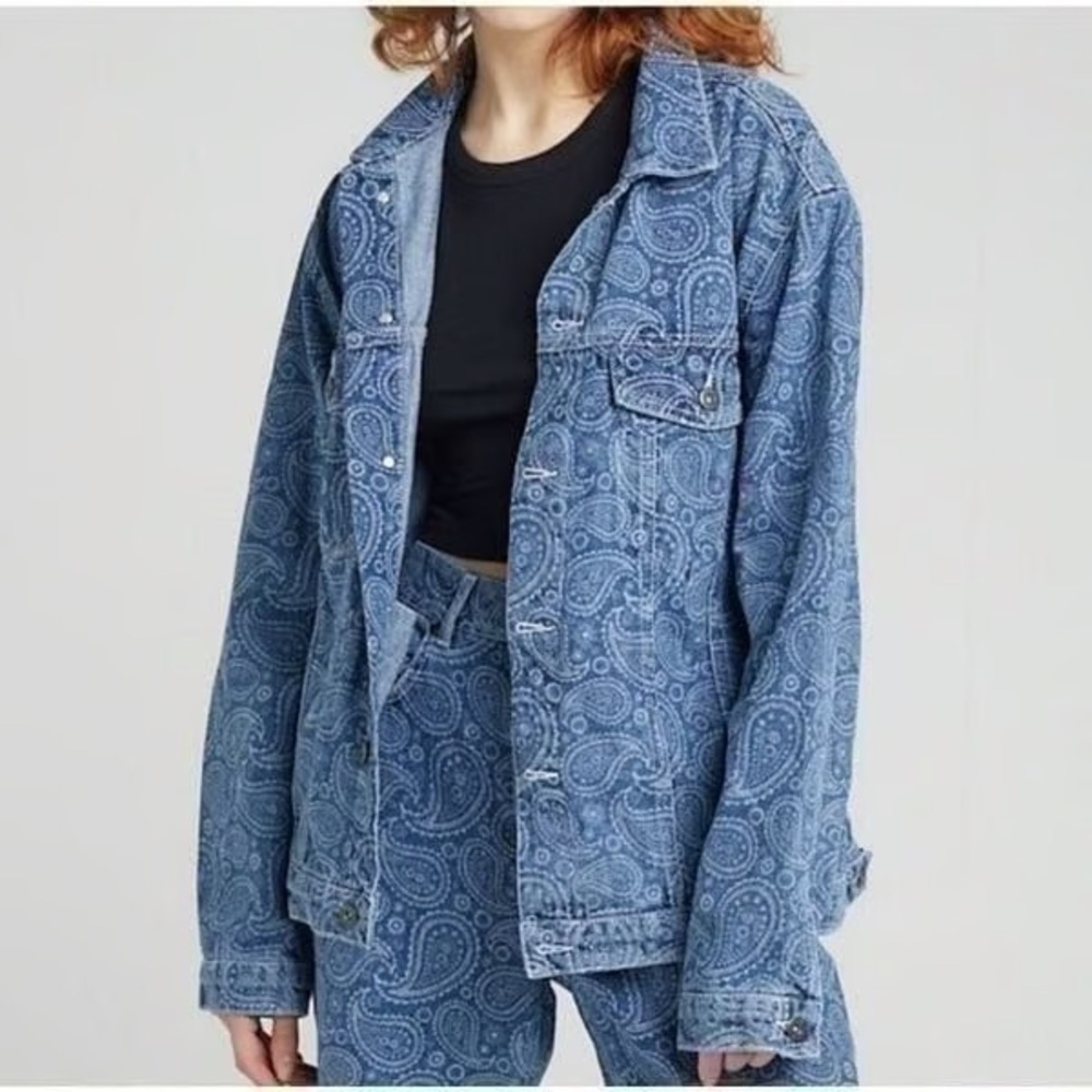 NWT The Ragged Priest Ragged Jeans Paisley Denim Jacket - Picture 2 of 11